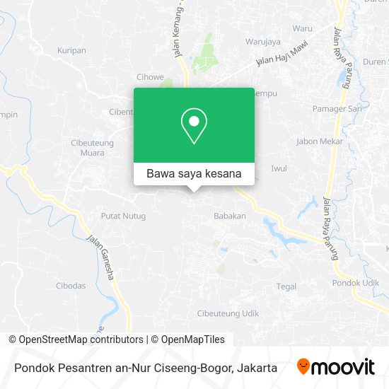 Peta Pondok Pesantren an-Nur Ciseeng-Bogor