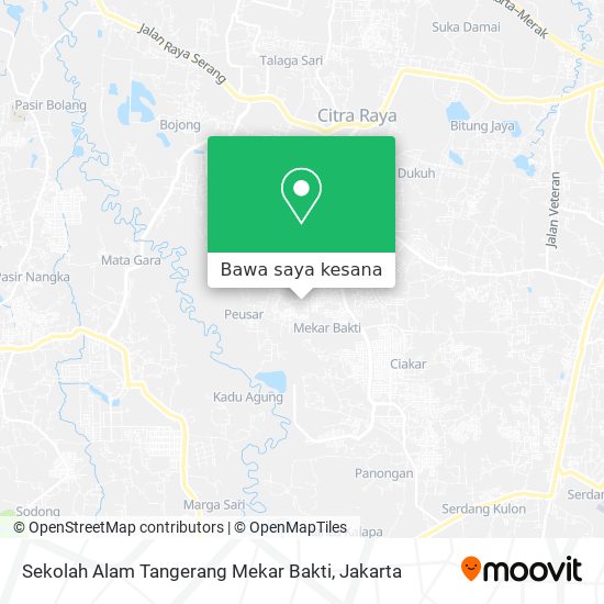 Peta Sekolah Alam Tangerang Mekar Bakti