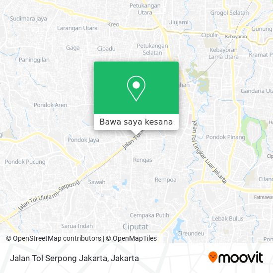 Peta Jalan Tol Serpong Jakarta