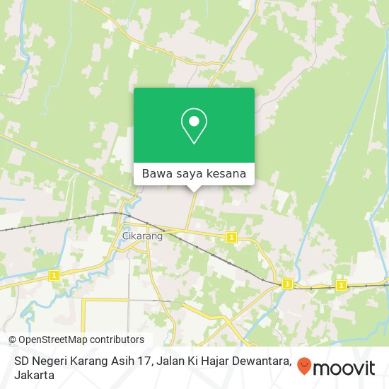 Peta SD Negeri Karang Asih 17, Jalan Ki Hajar Dewantara