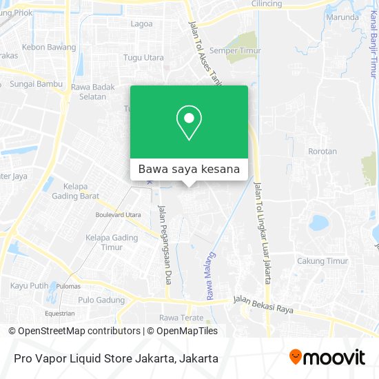 Peta Pro Vapor Liquid Store Jakarta