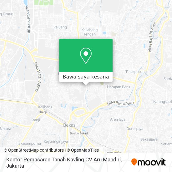 Peta Kantor Pemasaran Tanah Kavling CV Aru Mandiri