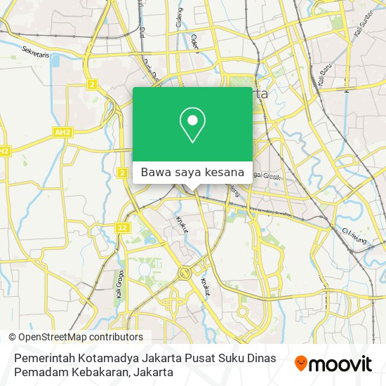 Peta Pemerintah Kotamadya Jakarta Pusat Suku Dinas Pemadam Kebakaran