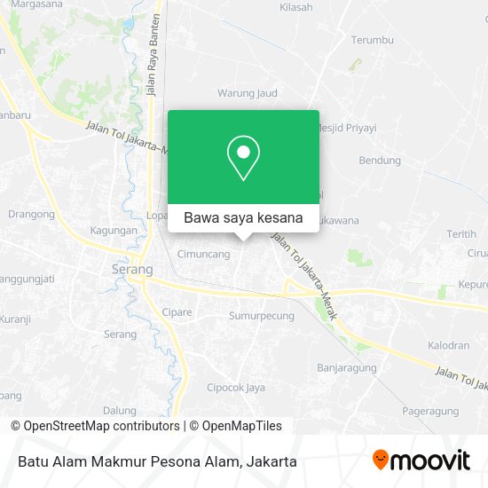 Peta Batu Alam Makmur Pesona Alam, Jalan Trip Jamaksari Serang