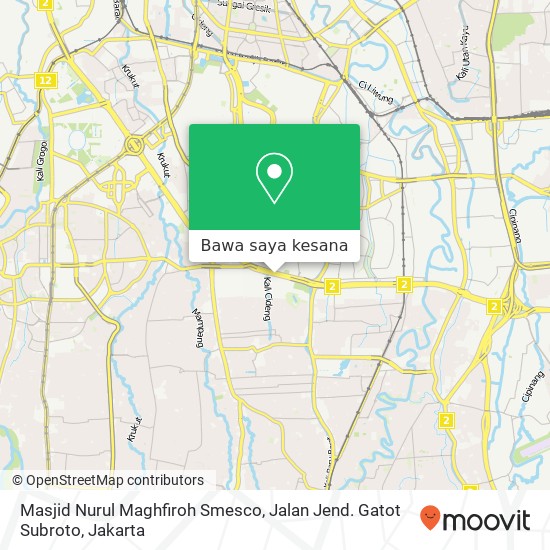 Peta Masjid Nurul Maghfiroh Smesco, Jalan Jend. Gatot Subroto