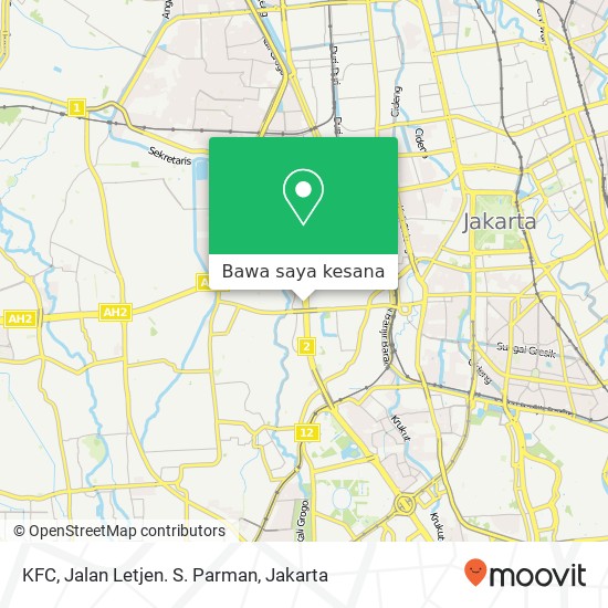 Peta KFC, Jalan Letjen. S. Parman