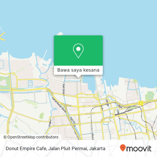 Peta Donut Empire Cafe, Jalan Pluit Permai