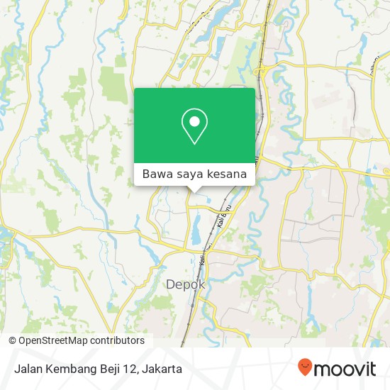 Peta Jalan Kembang Beji 12, Beji