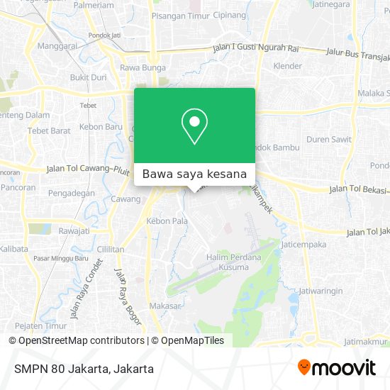 Peta SMPN 80 Jakarta