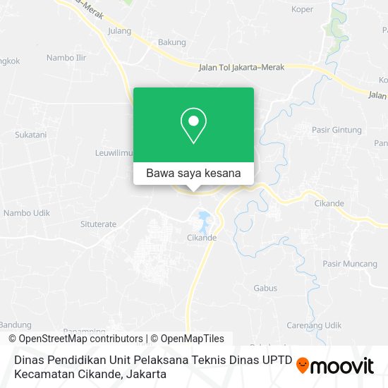 Peta Dinas Pendidikan Unit Pelaksana Teknis Dinas UPTD Kecamatan Cikande