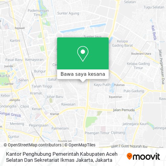 Peta Kantor Penghubung Pemerintah Kabupaten Aceh Selatan Dan Sekretariat Ikmas Jakarta