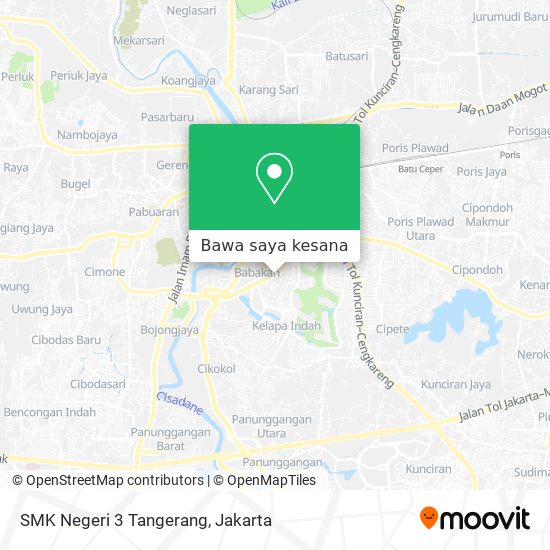 Peta SMK Negeri 3 Tangerang