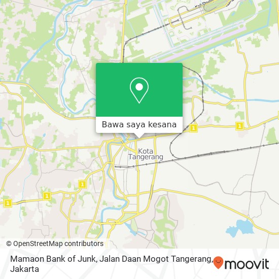 Peta Mamaon Bank of Junk, Jalan Daan Mogot Tangerang