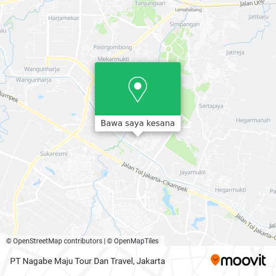 Peta PT Nagabe Maju Tour Dan Travel
