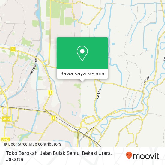 Peta Toko Barokah, Jalan Bulak Sentul Bekasi Utara