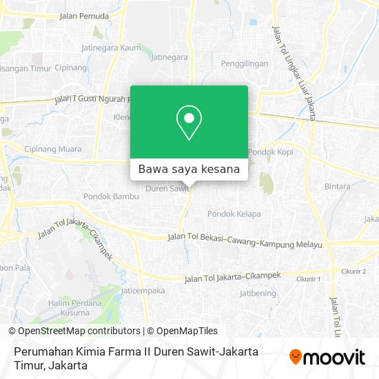 Peta Perumahan Kimia Farma II Duren Sawit-Jakarta Timur