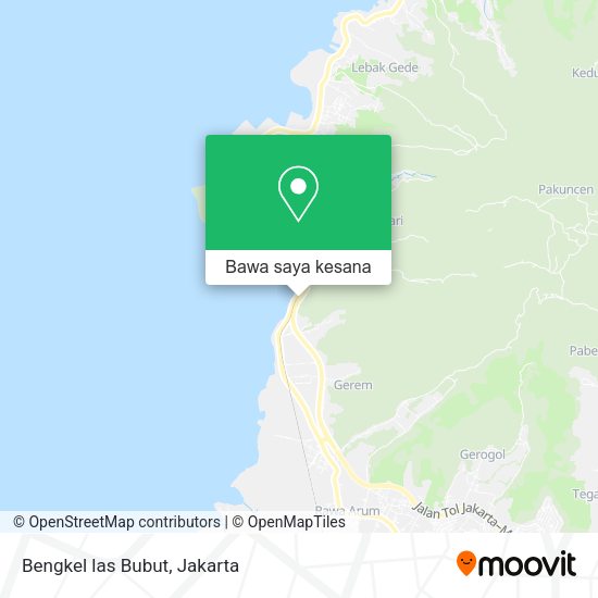 Peta Bengkel las Bubut, Jalan Raya Pelabuhan Merak Grogol