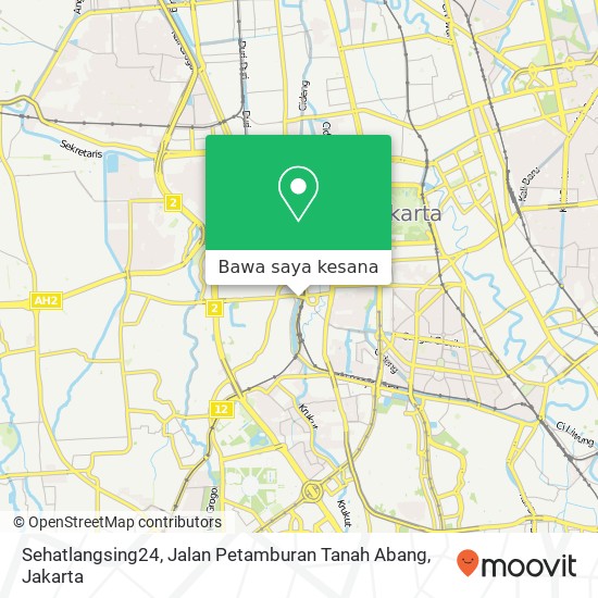 Peta Sehatlangsing24, Jalan Petamburan Tanah Abang