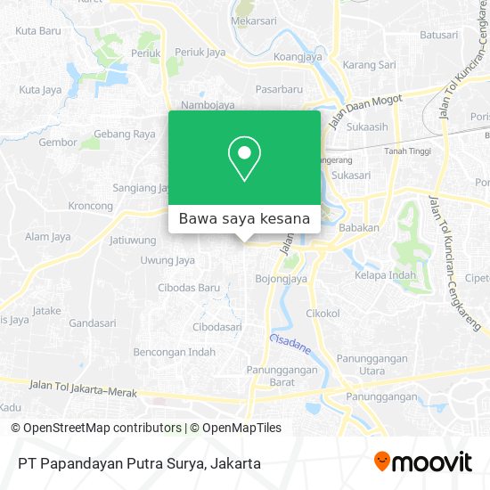 Peta PT Papandayan Putra Surya