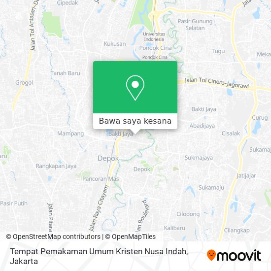 Peta Tempat Pemakaman Umum Kristen Nusa Indah