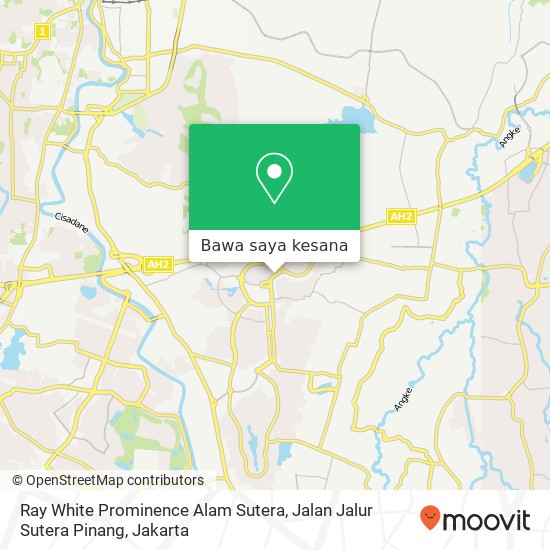 Peta Ray White Prominence Alam Sutera, Jalan Jalur Sutera Pinang