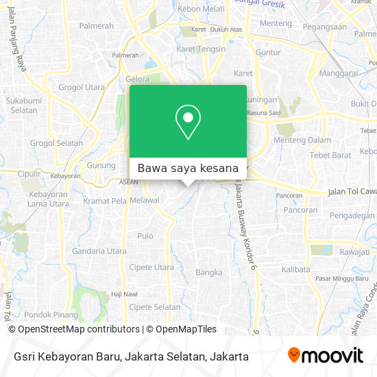 Peta Gsri Kebayoran Baru, Jakarta Selatan
