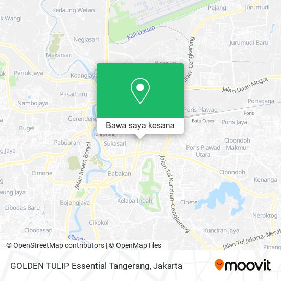 Peta GOLDEN TULIP Essential Tangerang