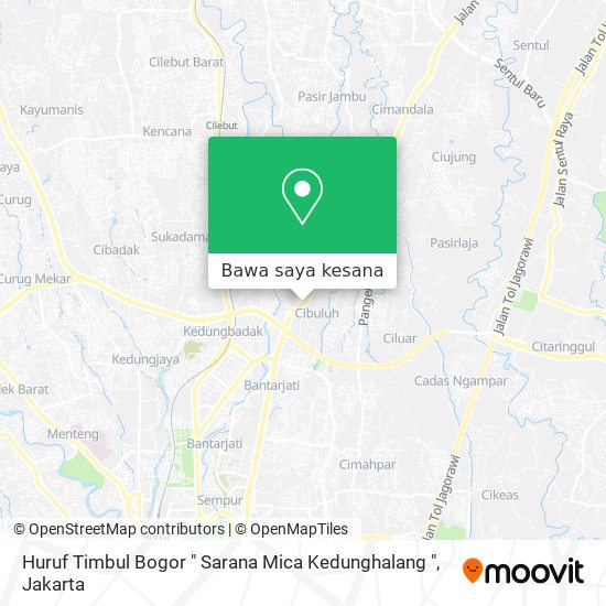 Peta Huruf Timbul Bogor " Sarana Mica Kedunghalang "