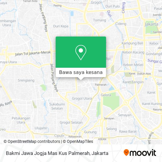 Peta Bakmi Jawa Jogja Mas Kus Palmerah