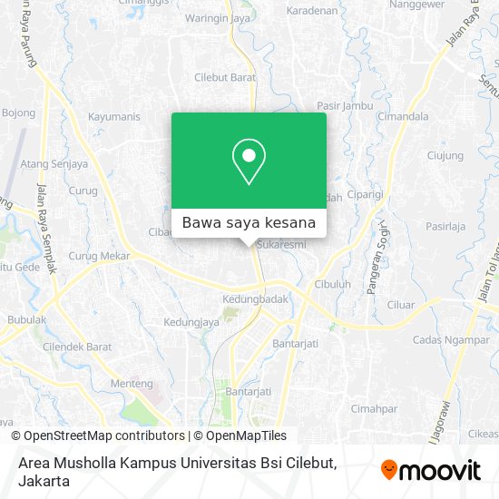 Peta Area Musholla Kampus Universitas Bsi Cilebut