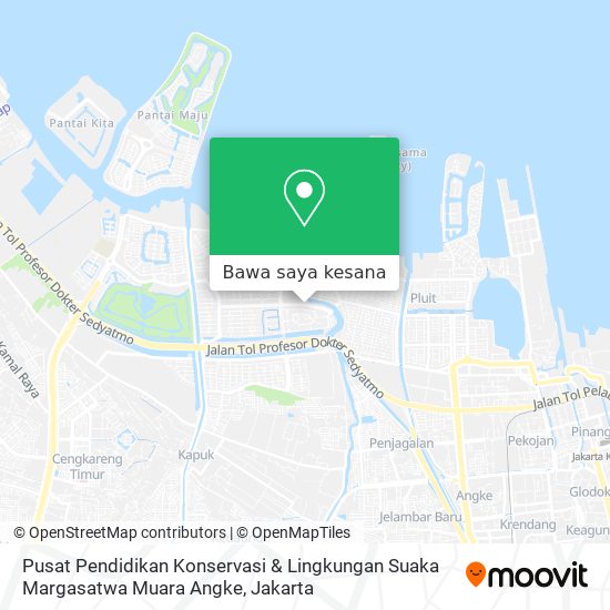 Peta Pusat Pendidikan Konservasi & Lingkungan Suaka Margasatwa Muara Angke