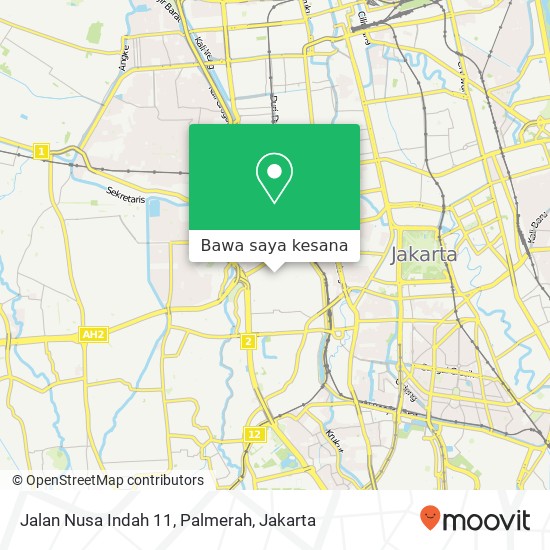 Peta Jalan Nusa Indah 11, Palmerah