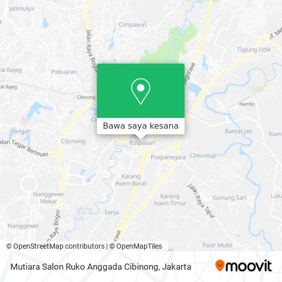 Peta Mutiara Salon Ruko Anggada Cibinong