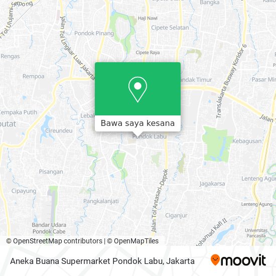 Peta Aneka Buana Supermarket Pondok Labu