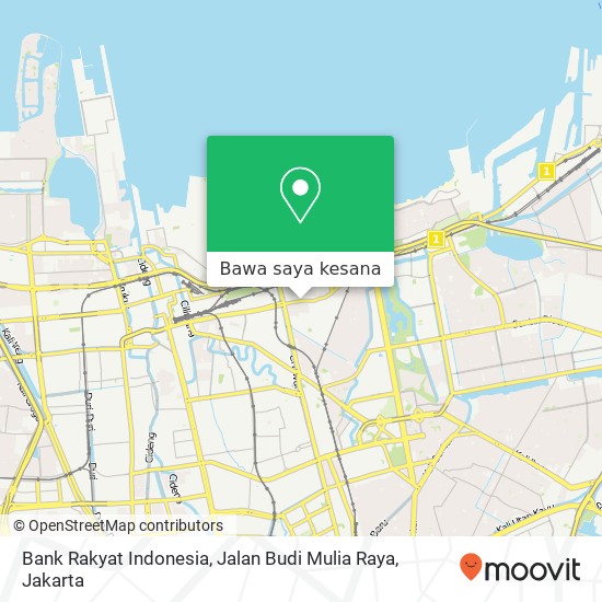 Peta Bank Rakyat Indonesia, Jalan Budi Mulia Raya