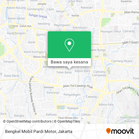 Peta Bengkel Mobil Pardi Motor