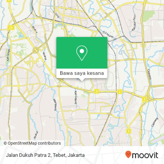 Peta Jalan Dukuh Patra 2, Tebet