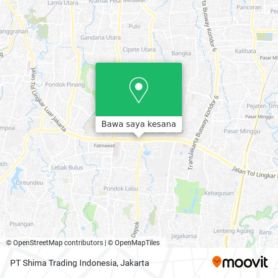 Peta PT Shima Trading Indonesia
