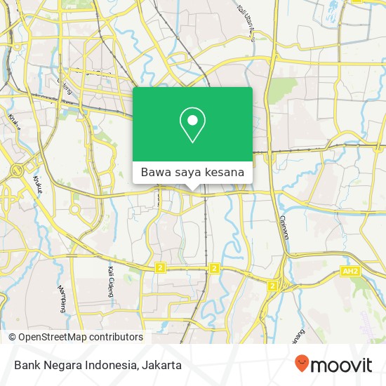 Peta Bank Negara Indonesia, Jalan Kh. Abdullah Syafi'ie