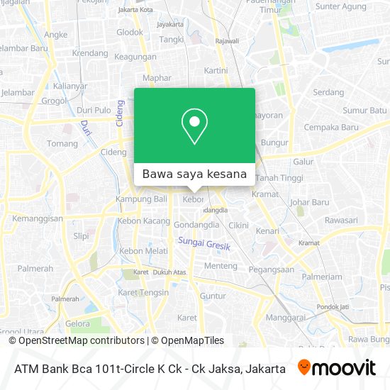 Peta ATM Bank Bca 101t-Circle K Ck - Ck Jaksa