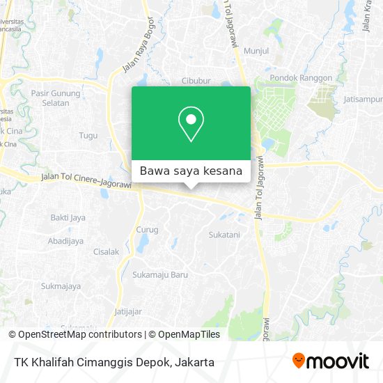 Peta TK Khalifah Cimanggis Depok