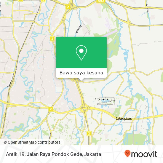 Peta Antik 19, Jalan Raya Pondok Gede