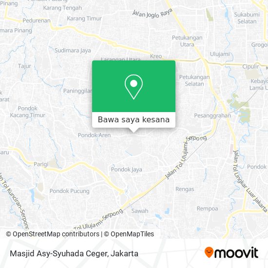 Peta Masjid Asy-Syuhada Ceger