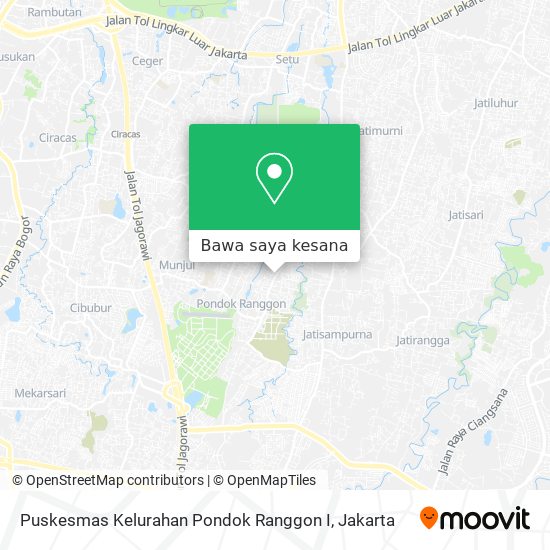 Peta Puskesmas Kelurahan Pondok Ranggon I