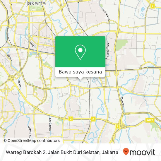 Peta Warteg Barokah 2, Jalan Bukit Duri Selatan