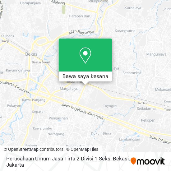 Peta Perusahaan Umum Jasa Tirta 2 Divisi 1 Seksi Bekasi