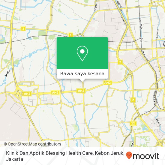 Peta Klinik Dan Apotik Blessing Health Care, Kebon Jeruk