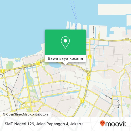 Peta SMP Negeri 129, Jalan Papanggo 4