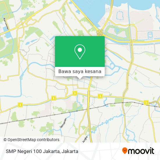 Peta SMP Negeri 100 Jakarta