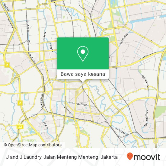 Peta J and J Laundry, Jalan Menteng Menteng